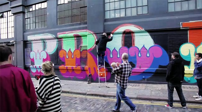 Видео: Ben Eine в Лондоне