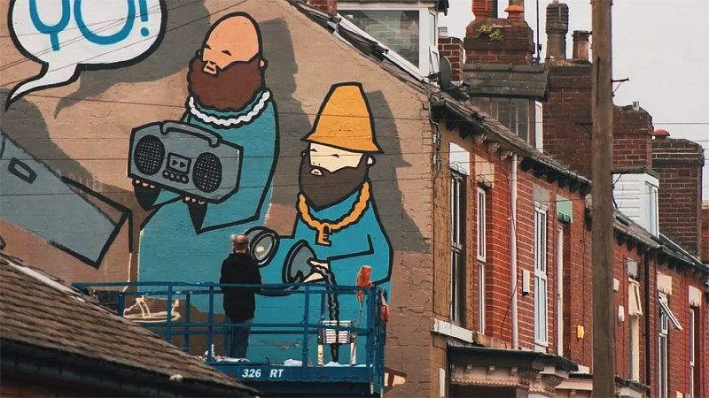 Видео: Kid Acne рисует в Англии