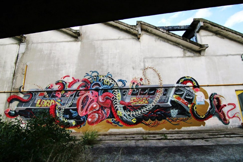 NYCHOS — Граффити TRAIN ATTACK