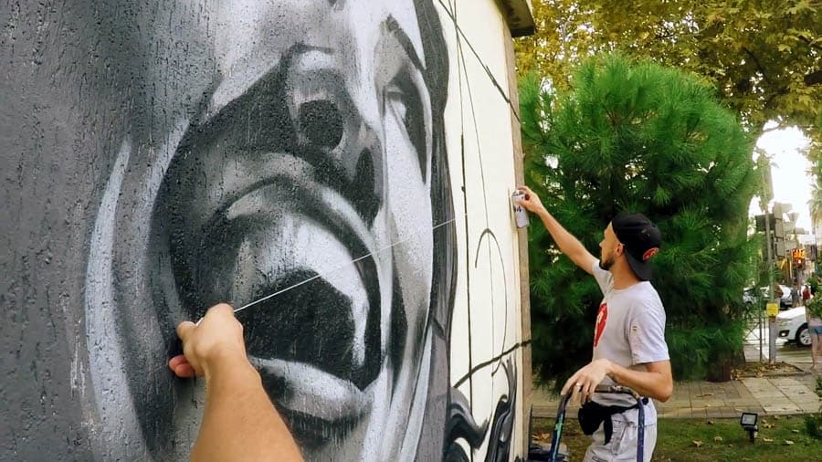 Как рисовать граффити портрет с нуля