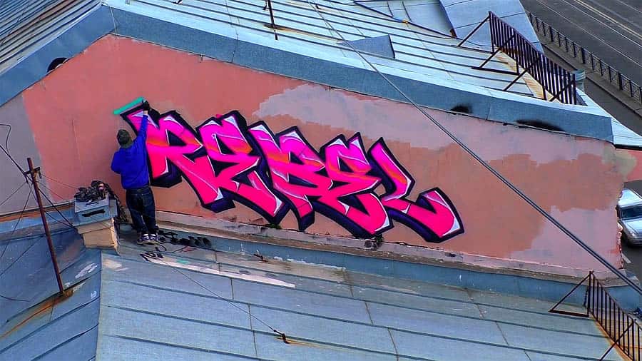 RoofTop Graffiti Bombing | Rebel style