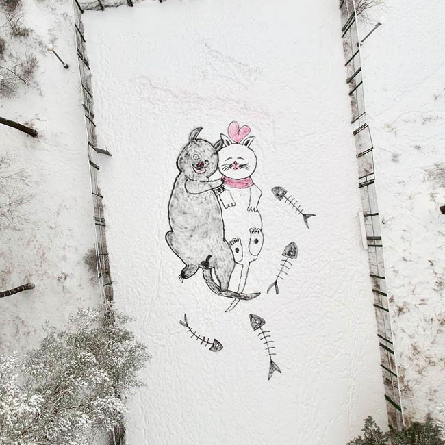 Рисунки на снегу | Иван Волков