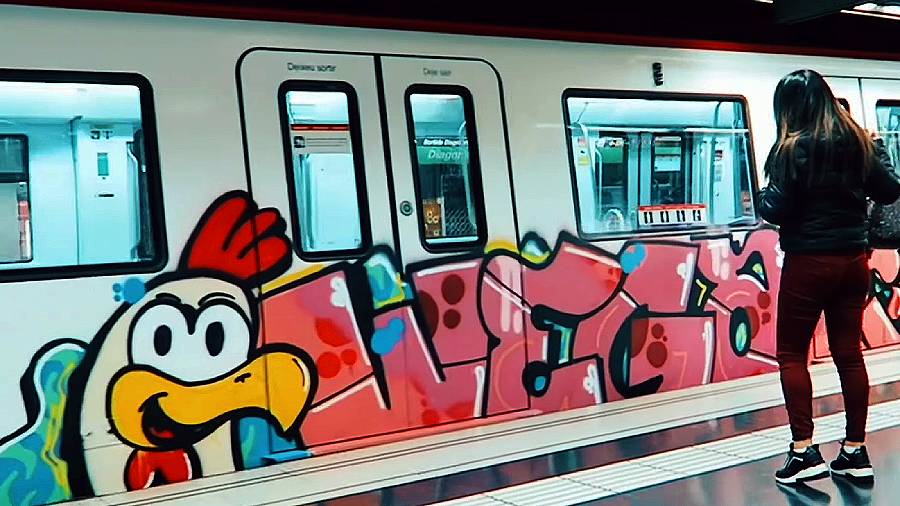 Graffiti Metro Barcelona — WEGAS